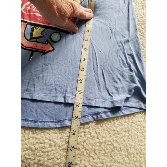 Wildfox x Coca Cola Think of Coke Racerback Tank in Pale Iris (Periwinkle) Sz M - Picture 6 of 7